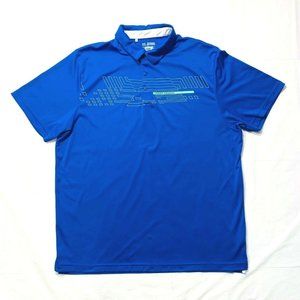 Under Armour Heat Gear Polo Shirt Coupe‎ Golf Short Sleeve Active XL Blue